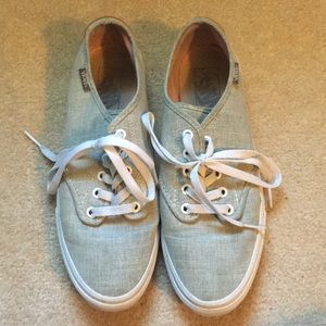 Gray lace up Vans. Sz 9.5.